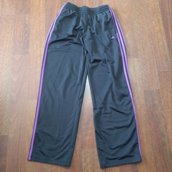 adidas Pants - Ladies Adidas Purple & Gray Sweatpants